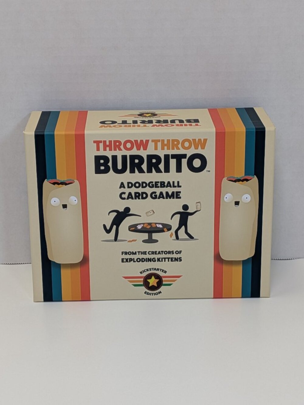 Throw Throw Burrito Kickstarter Edition Exploding Kittens New Sticker Sealed